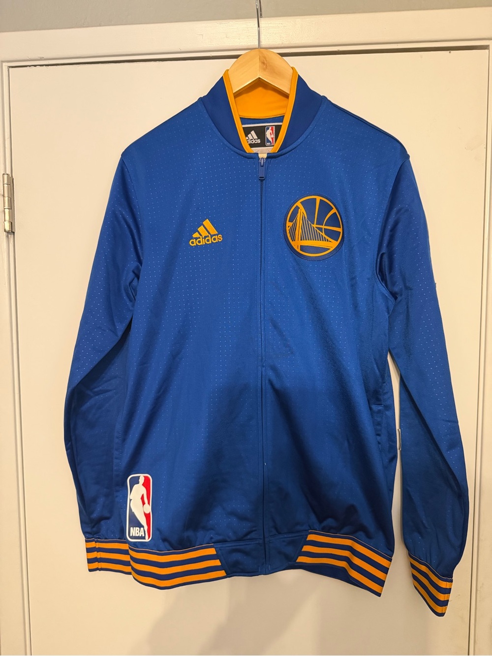 adidas Blue and Yellow NBA Track Jacket